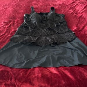 Avenue Black Lace Swim Dress